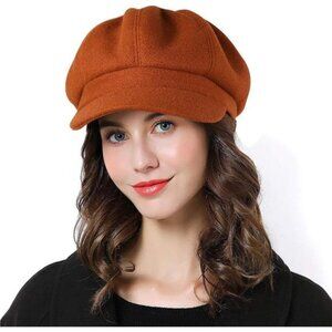 Women Beret Newsboy Hat French Wool Cap Classic Autumn Spring Winter
